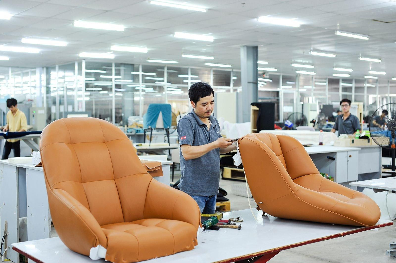 Inside a furniture factory in Vietnam