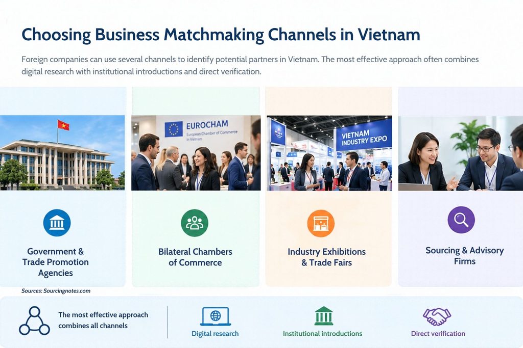 Inforgraphic Choosing Business Matchmaking Channels in Vietnam