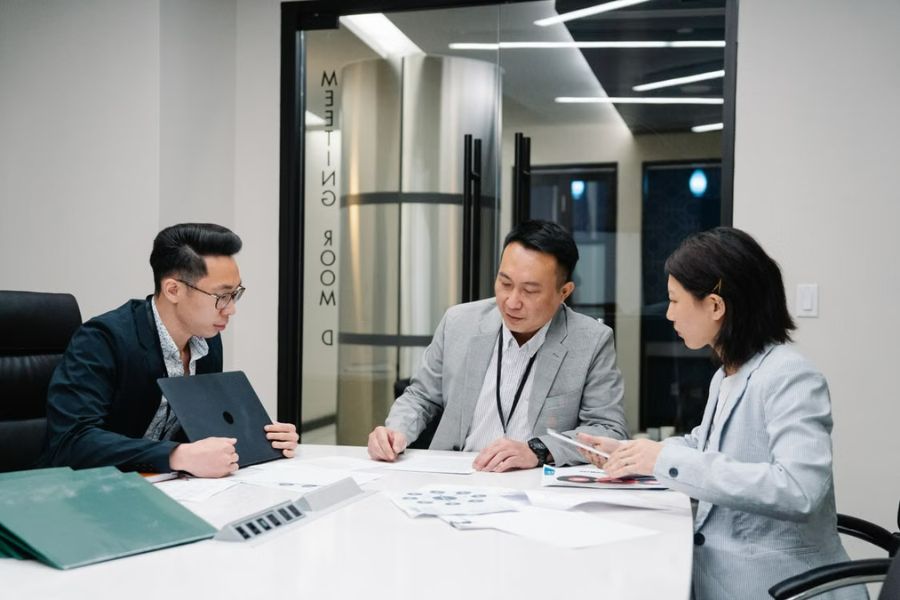 Meeting room between of investors and distributors
